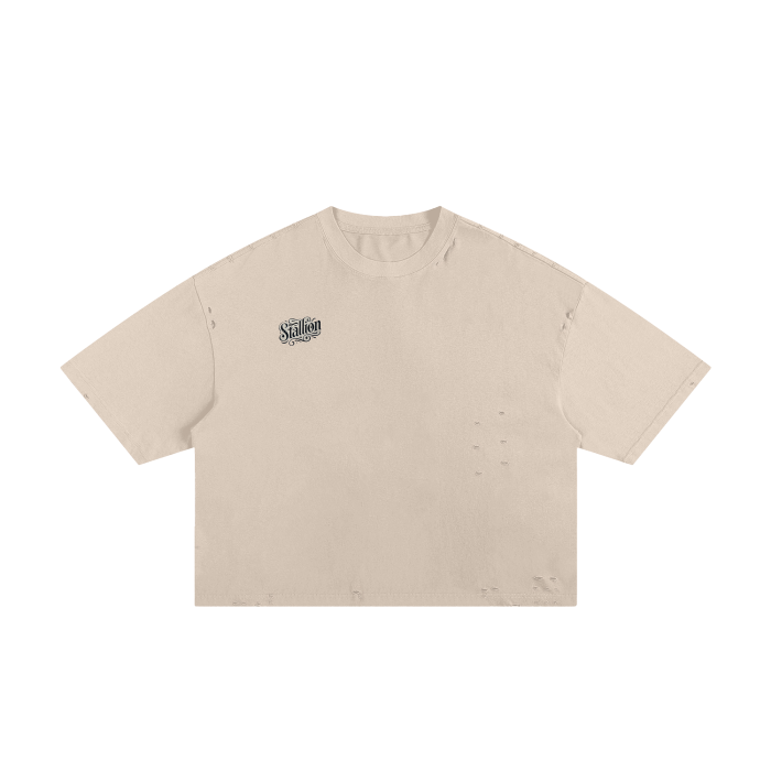 Classic Frayed Boxy Tee - 250 GSM