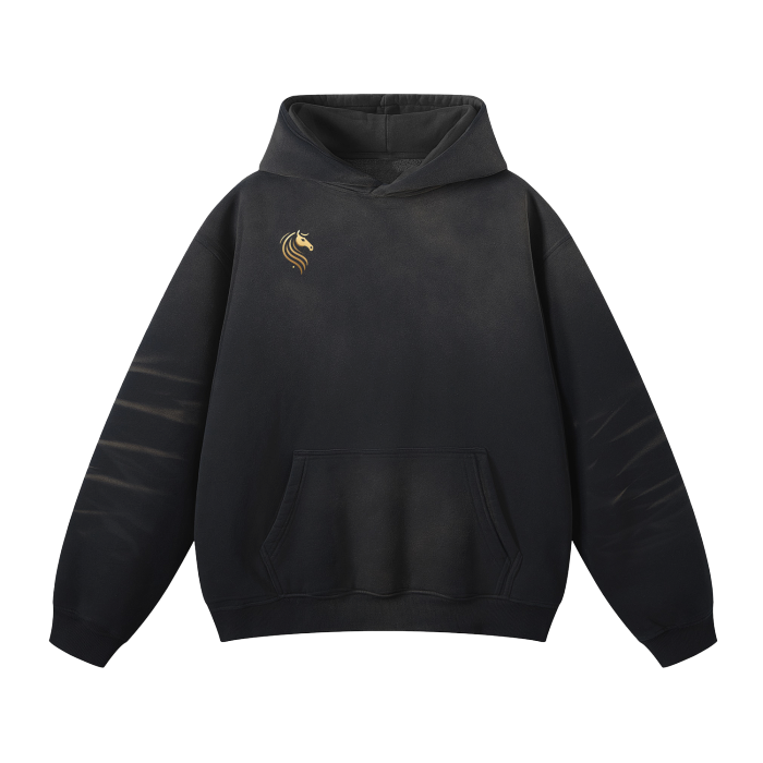 Streetwear Unisex Monkey Washed Dyed Fleece Hoodie