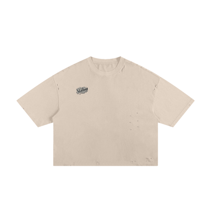 Classic Frayed Boxy Tee - 250 GSM