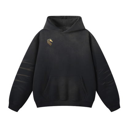 Streetwear Unisex Monkey Washed Dyed Fleece Hoodie