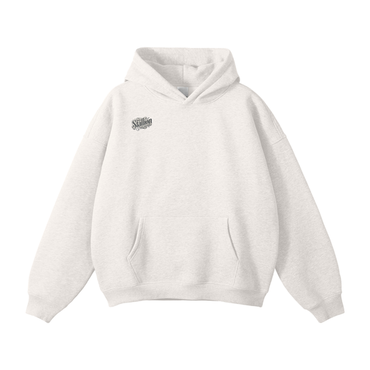 (Gray)Streetwear Unisex Oversized Solid Color Fleece Hoodie